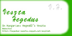 veszta hegedus business card